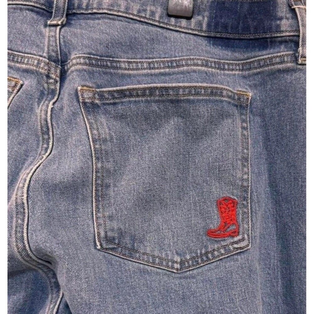 Abercrombie Fitch Women's 34" 18 Jeans 90s Straight Ultra High Rise Embroidered
